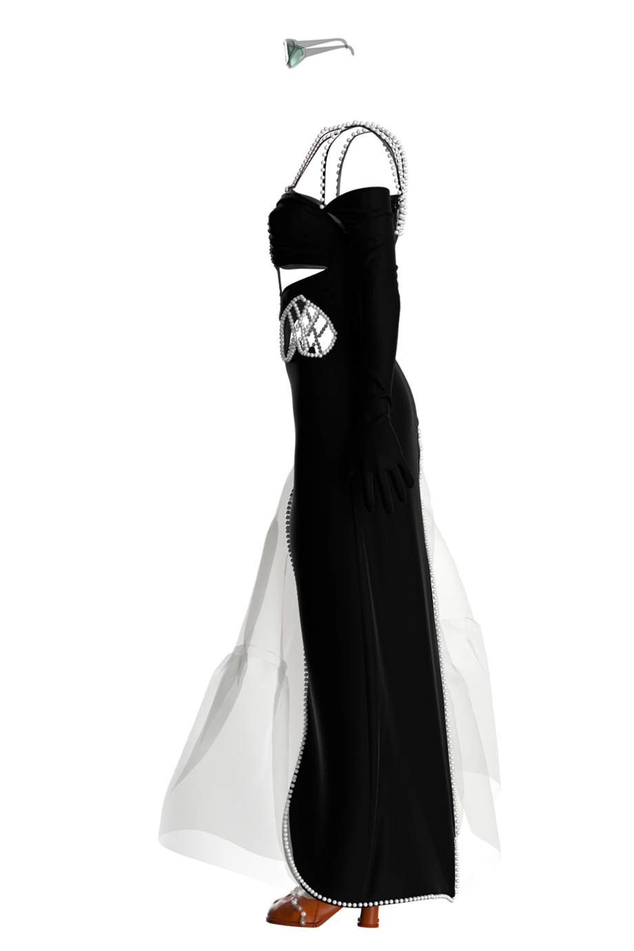 Платье чёрное асимметричное