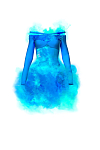 Платье синее пламя 3D
